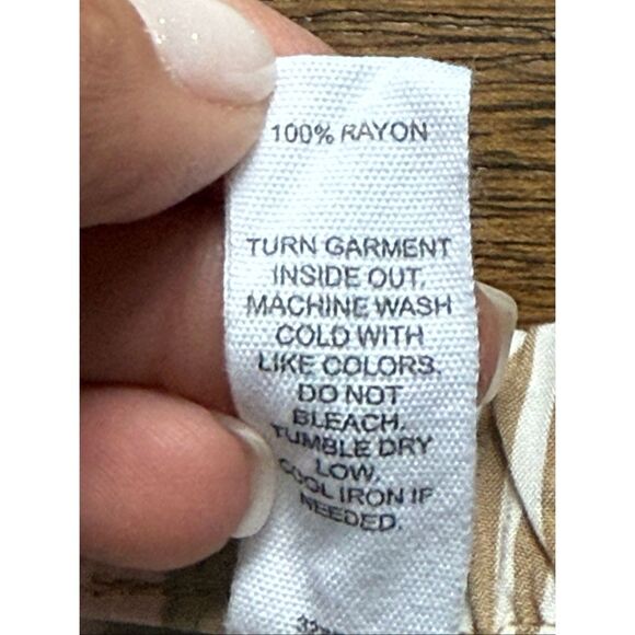 Bliss Medium Tan and Pink Striped Pajama Short - Picture 3 of 5